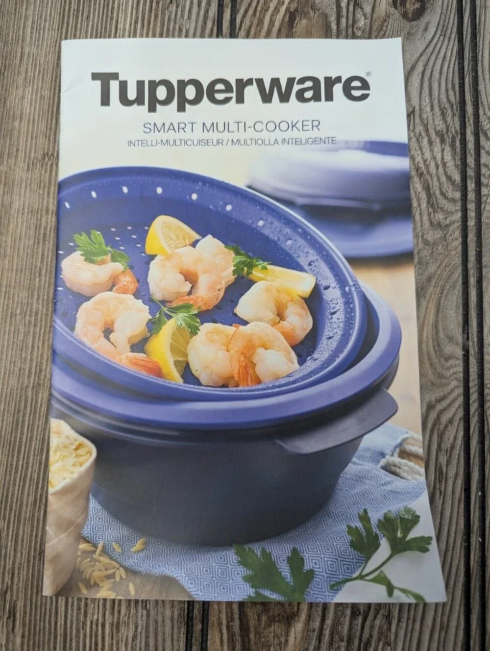 NIB Tupperware Smart Multi-Cooker Microwave Steamer Rice Pasta Maker Blue